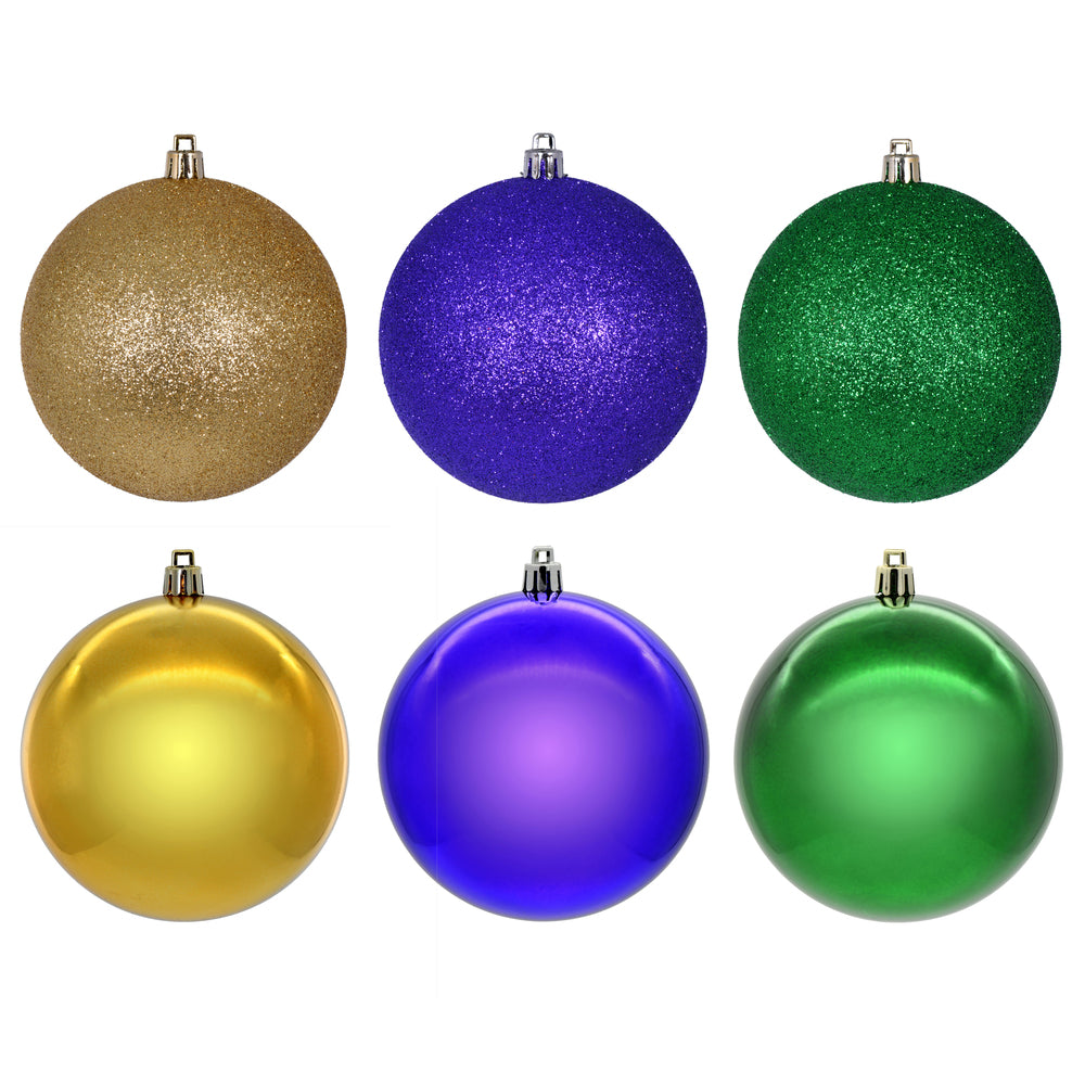 Vickerman 3" Green Copper-Gold and Purple Ornament Assortment 24 per box.