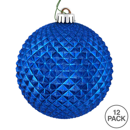 Vickerman 2.75" Blue Durian Glitter Ball Ornament 12 per Bag