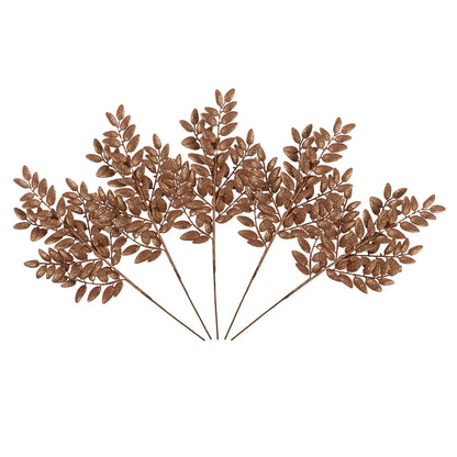 Vickerman 22" Rose Gold Glitter Honey Locust Artificial Christmas Spray. Includes 6 sprays per pack.