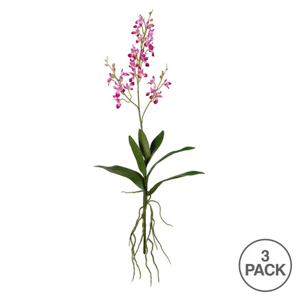 Vickerman 30" Artificial Mini Purple Orchid. Includes 3 sprays per pack.