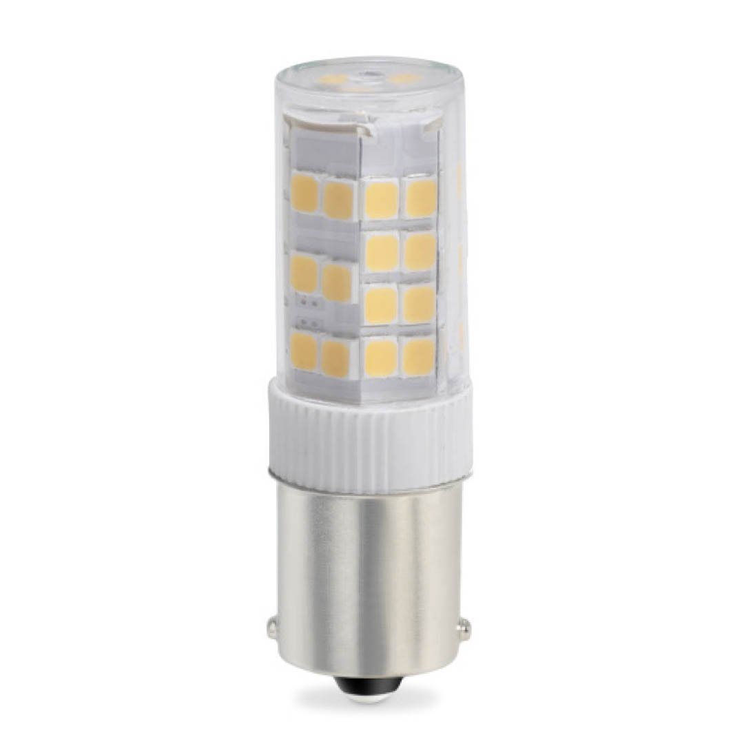 BULBRITE LED T4 SINGLE-CONTACT BAYONET (BA15s) 4.5W DIMMABLE LIGHT BULB 3000K/SOFT WHITE 35W INCANDESCENT EQUIVALENT