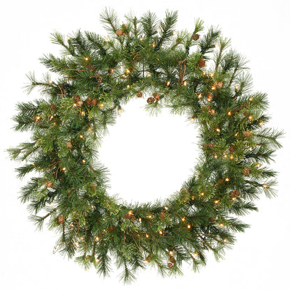 Vickerman 36" Mixed Country Pine Artificial Christmas Wreath Clear Dura-lit Incandescent Lights