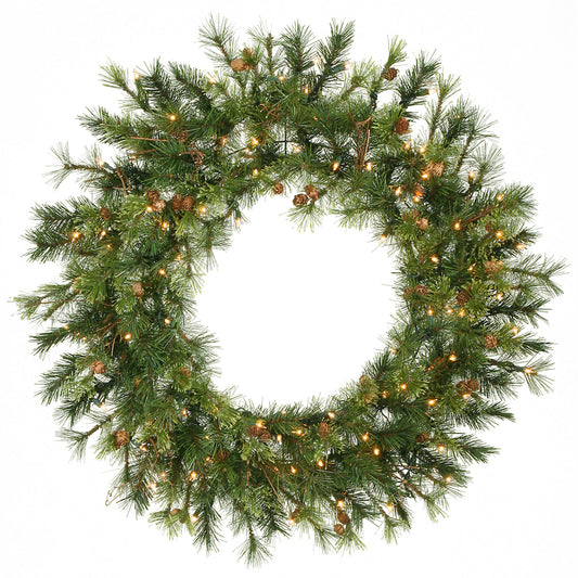 Vickerman 36" Mixed Country Pine Artificial Christmas Wreath Clear Dura-lit Incandescent Lights