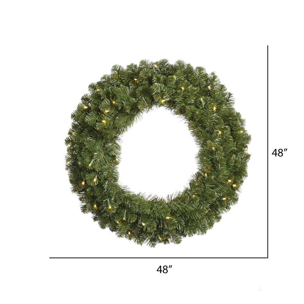 Vickerman 48" Grand Teton Double Sided Artificial Christmas Wreath Warm White Wide Angle LED Lights