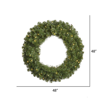 Vickerman 48" Grand Teton Double Sided Artificial Christmas Wreath Warm White Wide Angle LED Lights