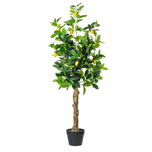 Vickerman 51" Artificial Green and Yellow Real Touch Lemon Tree.