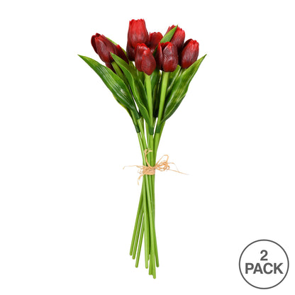 Vickerman 14" Artificial Red Tulip Bundle 2 per pack