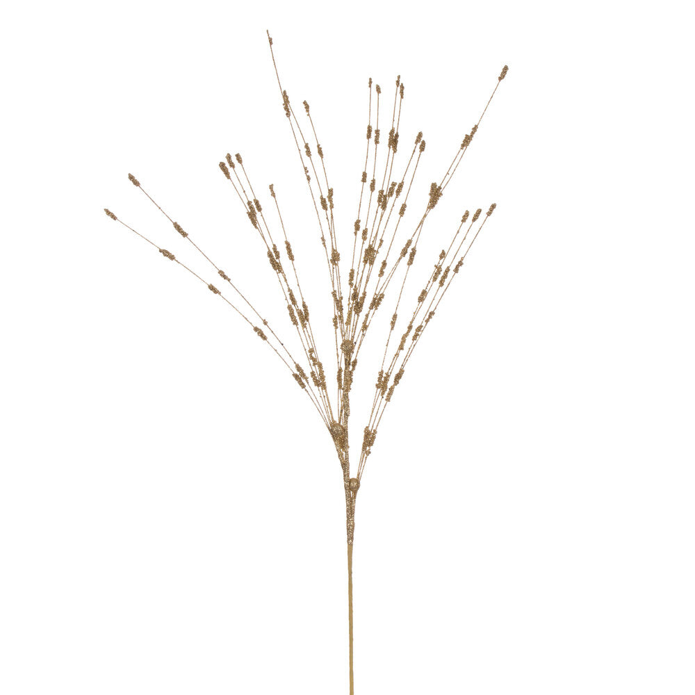 Vickerman 36" Gold Berry Glitter Spray 6 per bag.