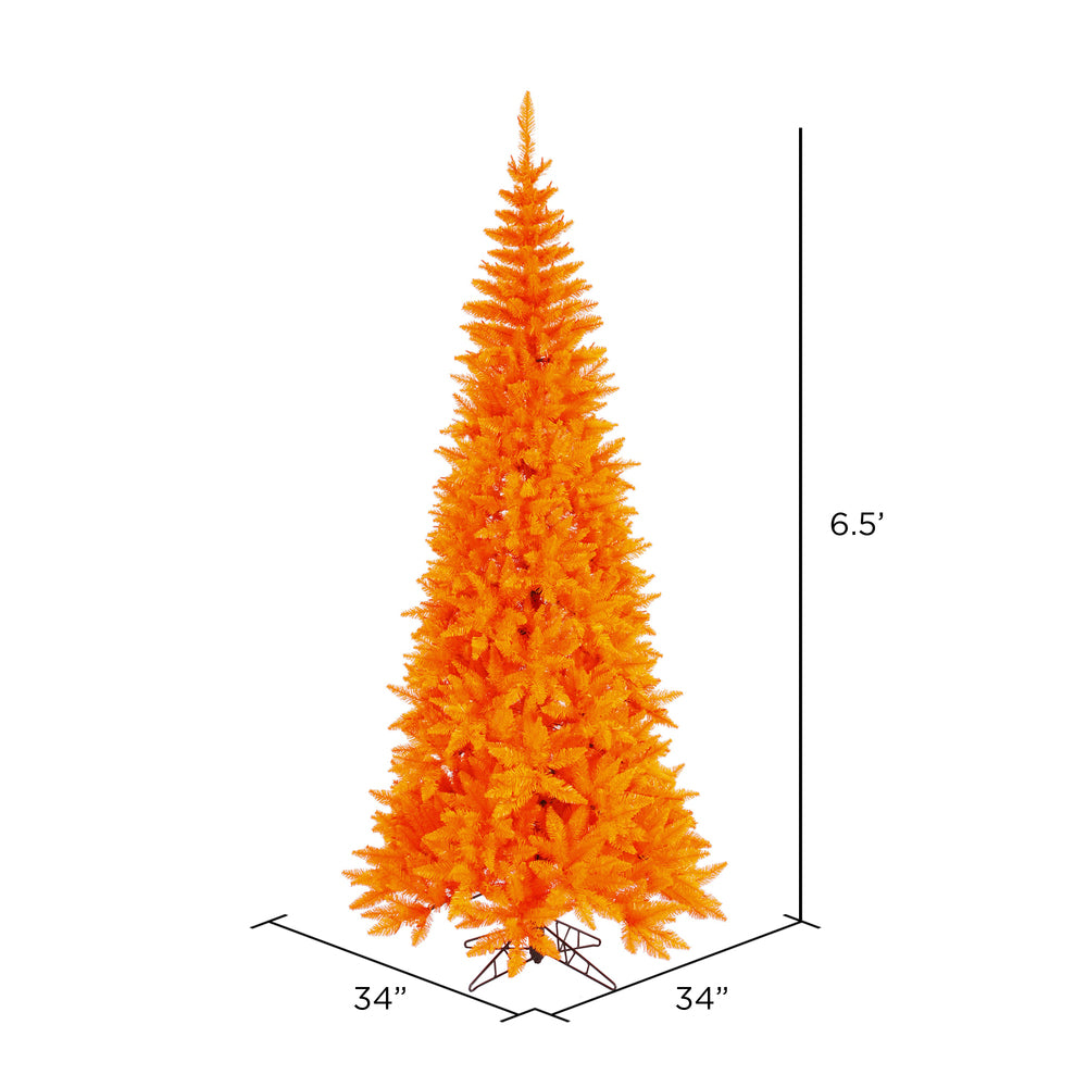 Vickerman 6.5' Orange Fir Slim Artificial Christmas Tree Unlit