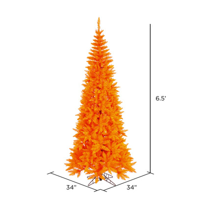 Vickerman 6.5' Orange Fir Slim Artificial Christmas Tree Unlit