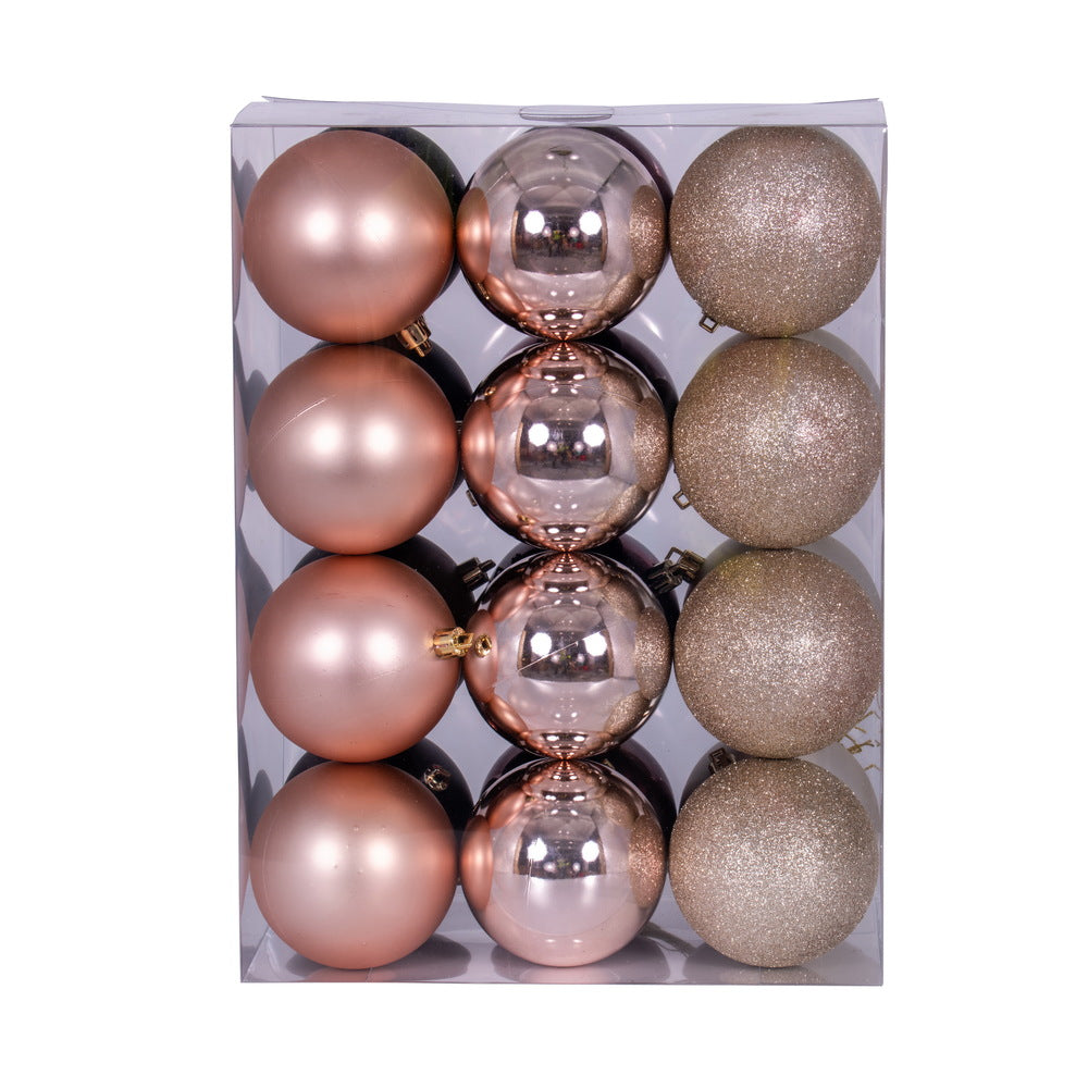 Vickerman 3" Rose Gold Burgundy and Oat Ornament Assortment 24 per box.