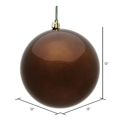 Vickerman 12" Mocha Candy Ball Ornament