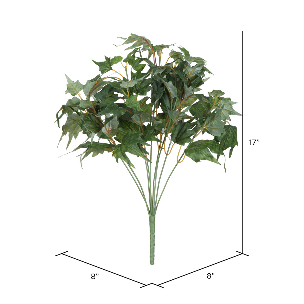 Vickerman 17" Artificial Green Star Ivy Bush.
