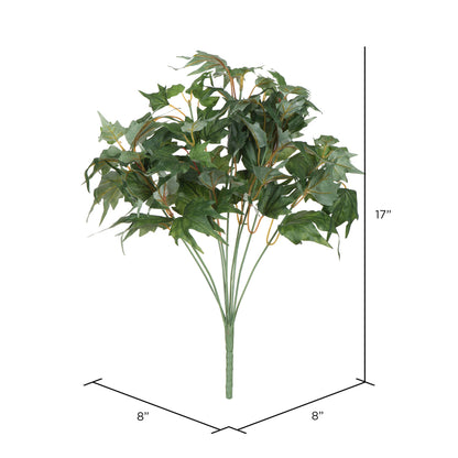 Vickerman 17" Artificial Green Star Ivy Bush.