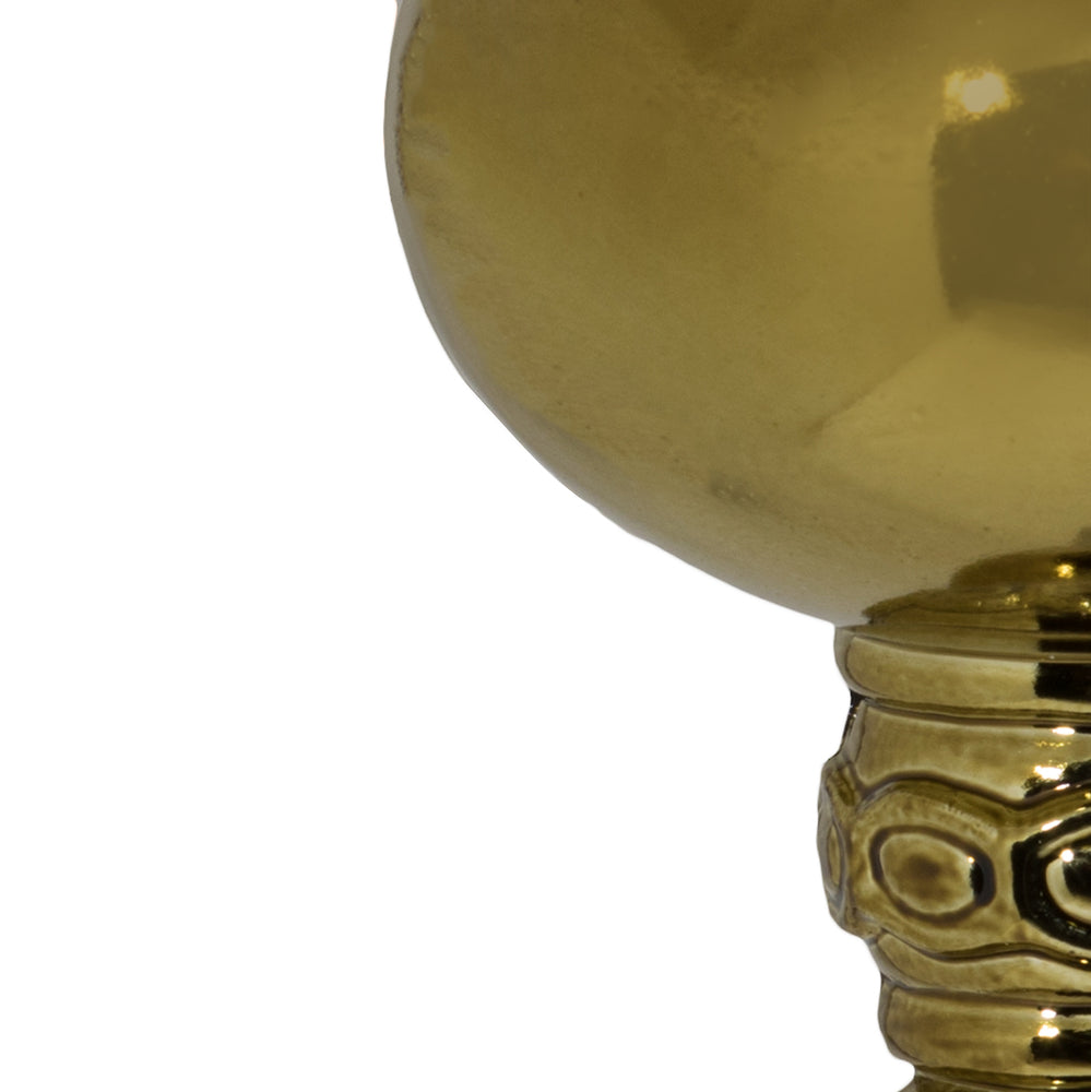 Vickerman 8" x 2.75" Olive Shiny Finial Ornament with drilled and wired caps. Comes 3 per Bag.