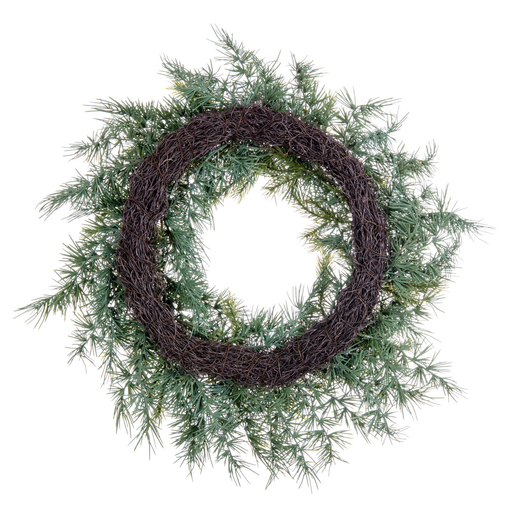 Vickerman 24" Artificial Mixed Fern Cedar Wreath