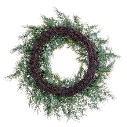 Vickerman 24" Artificial Mixed Fern Cedar Wreath