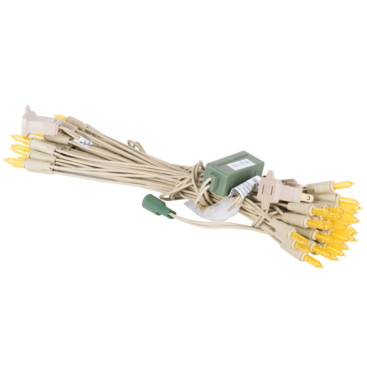 Vickerman 35 LED Lime Dura-Lit Light on Tan Wire, 26' Christmas Light Strand