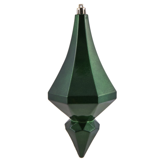 Vickerman 8" Emerald Candy Finish Diamond Finial Ornament Pack of 2