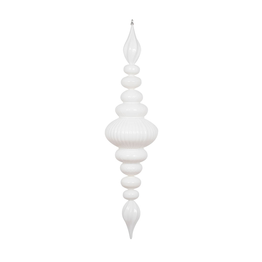 Vickerman 41" White Shiny Finial Ornament