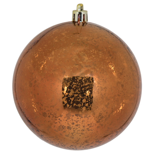 Vickerman 4" Copper Shiny Mercury Ball Ornament 6 per Bag.