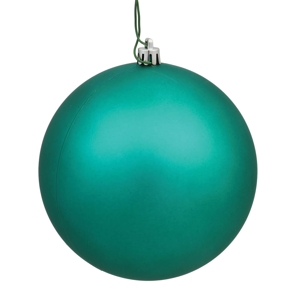 Vickerman 4" Teal Matte Ball Ornament 6 per Bag