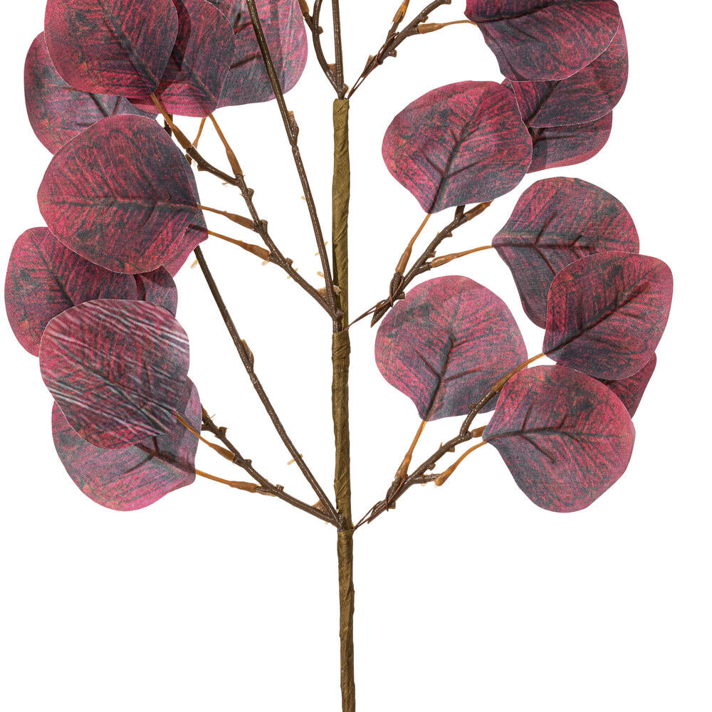 Vickerman 32" Burgundy Artificial Silver Dollar Eucalyptus Leaf Spray 3 per bag.