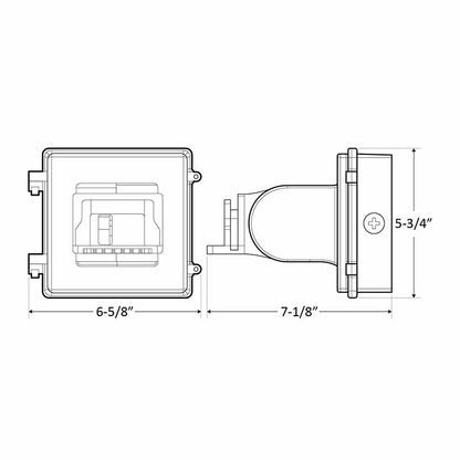 Westgate X And X-Pro Grenration Flood-Area Adjustabl Wall-Mount With Junction Box, Black, Outdoor Lighting, Black Finish