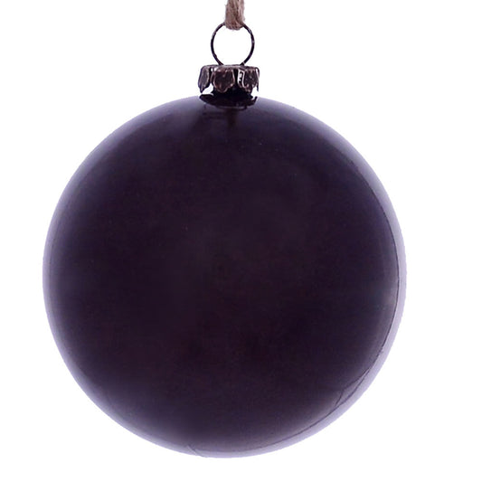 Vickerman 3" Plum Wood Grain Ball Ornament. These ornaments are the perfect addition to any holiday decorating project. They features a light wood grain pattern. Includes 6 pieces per pack.