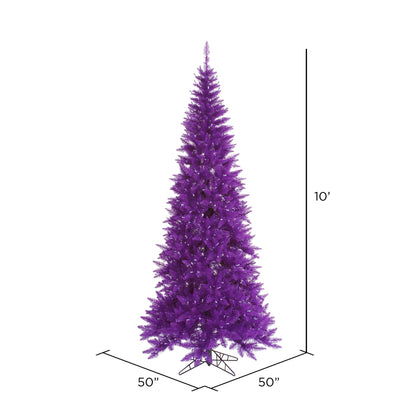 Vickerman 10' Purple Fir Slim Artificial Christmas Tree Unlit