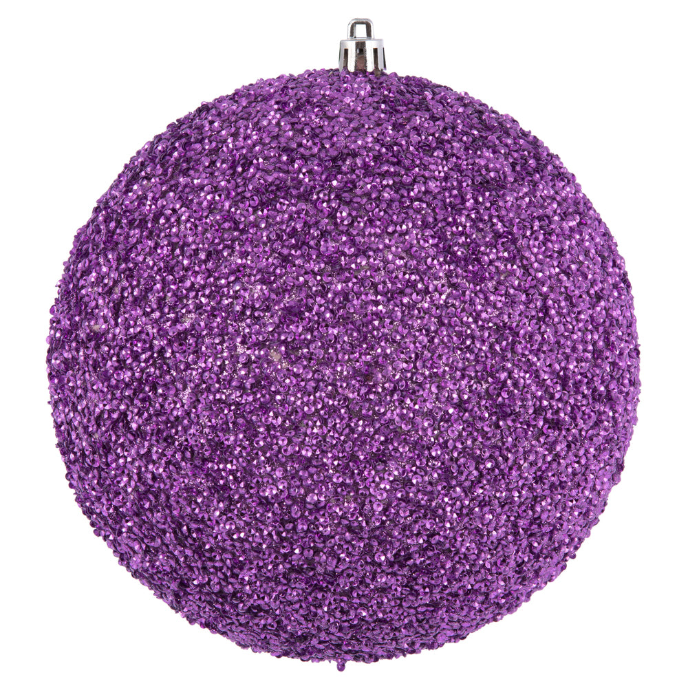 Vickerman 4.75" Orchid Beaded Ball Ornament 6 per Bag