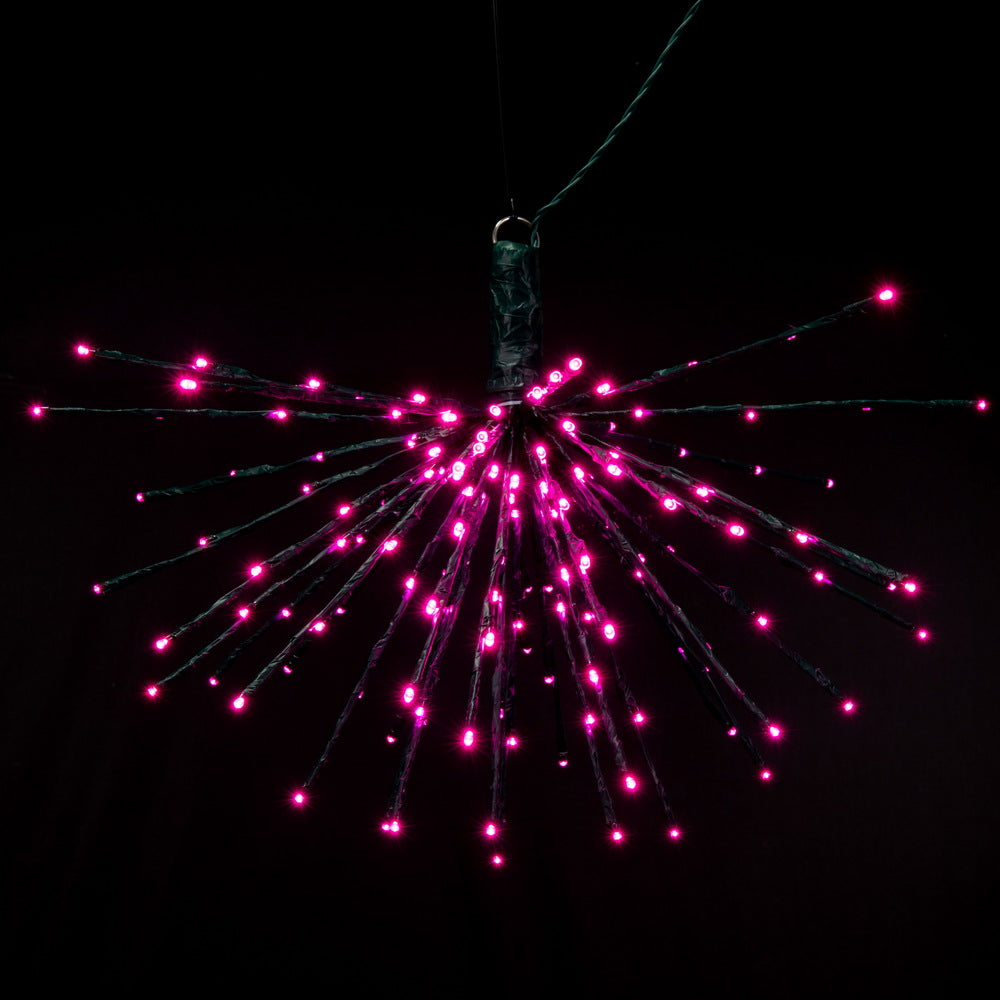 Vickerman 160Lt x 24" Green Starburst Pink 5mm LED Lights.