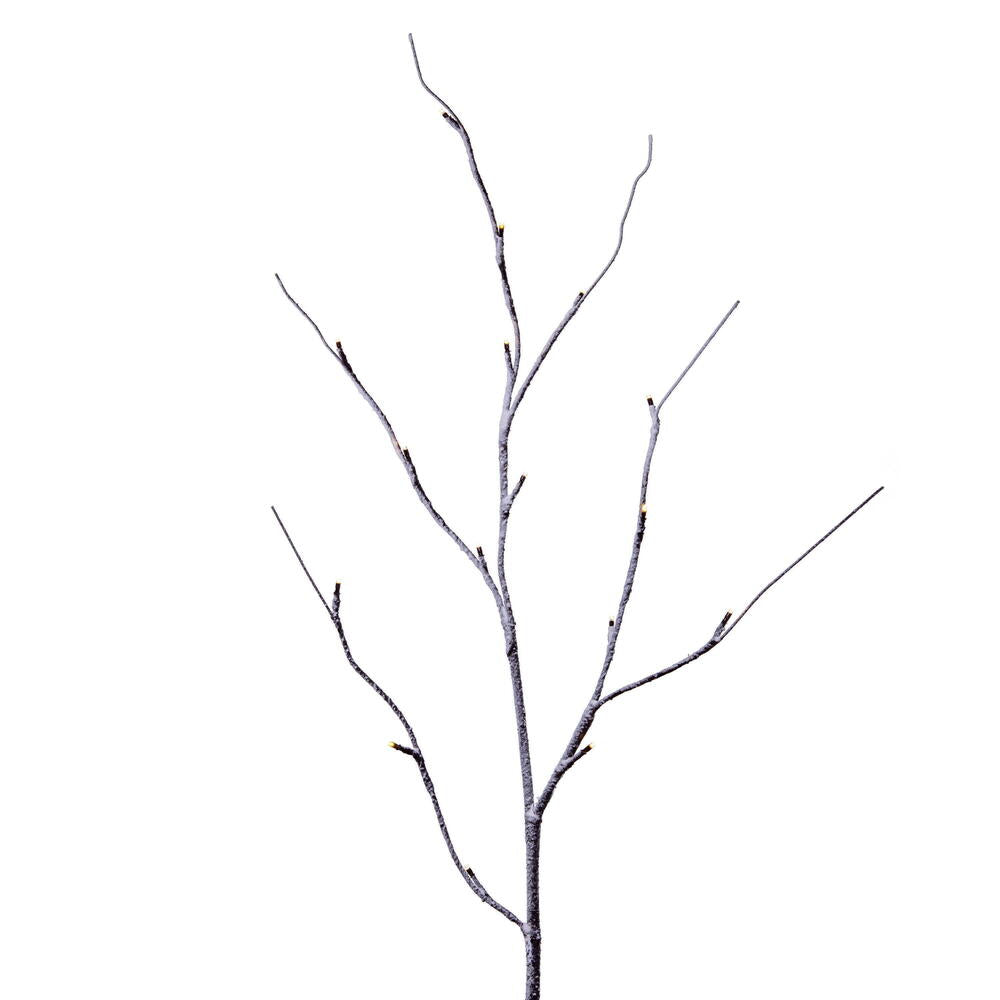 Vickerman 8' Brown Frosted Twig Tree Warm White 3mm Wide Angle LED lights