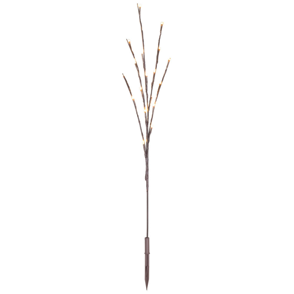 Vickerman 60 Warm White Wide Angle LED Twig Light Set on Brown Wire