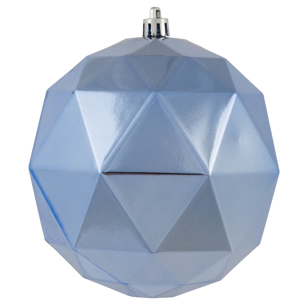 Vickerman 4.75" Periwinkle Shiny Geo Ball 4/Bg