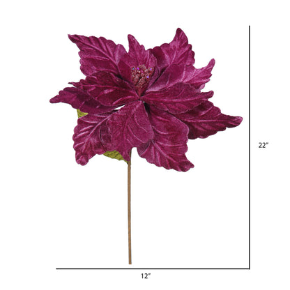 Vickerman 22" Mauve Poinsettia Artificial Christmas Flower 6 per Bag