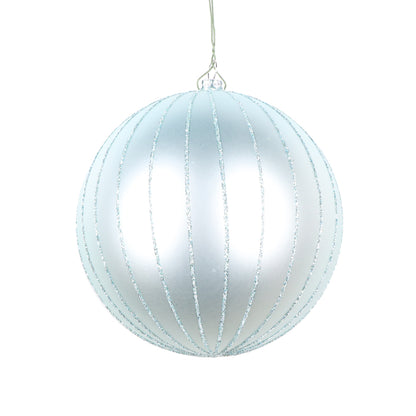 Vickerman 5" Frosty Mint Matte Glitter Ball Christmas Ornament 4 pieces per bag