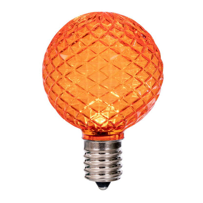 Vickerman G50 LED Orange Replacement Bulb E17/C9 Nickel Base 120V .8 Watts package of 25