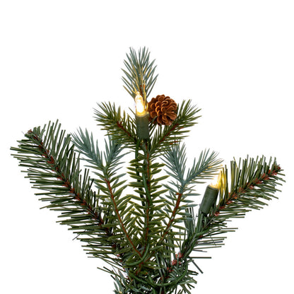 Vickerman 24" Blue Spruce Pine Cone Artificial Pre-Lit Wreath Warm White LED Lights.