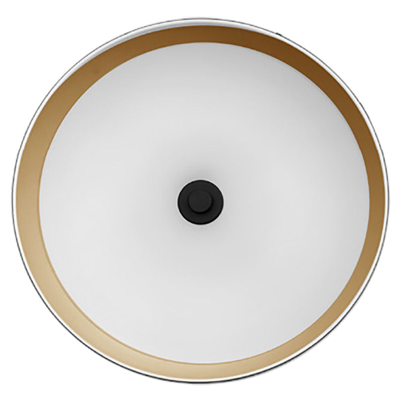 Westgate 24In Integrated LED Pan Pendant 6Ft Adj. Rod Down 40W 2800 Lumens C90 5Cct Wh/Gld, Residential Lighting, 40W, 2800 Lumens, 27K/30K/35K/40K/50K, White Finish, TRIAC Dimming