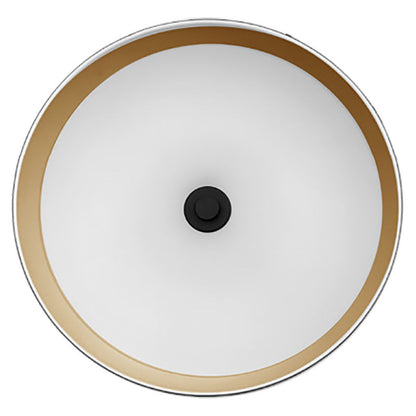 Westgate 24In Integrated LED Pan Pendant 6Ft Adj. Rod Down 40W 2800 Lumens C90 5Cct Wh/Gld, Residential Lighting, 40W, 2800 Lumens, 27K/30K/35K/40K/50K, White Finish, TRIAC Dimming