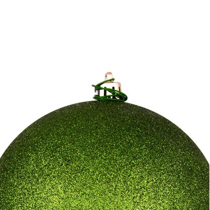 Vickerman 8" Juniper Green Glitter Ball Ornament