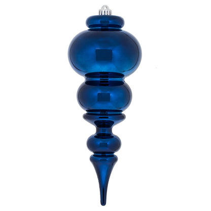 Vickerman 14" Midnt Blue Shiny Finial UV Drilled