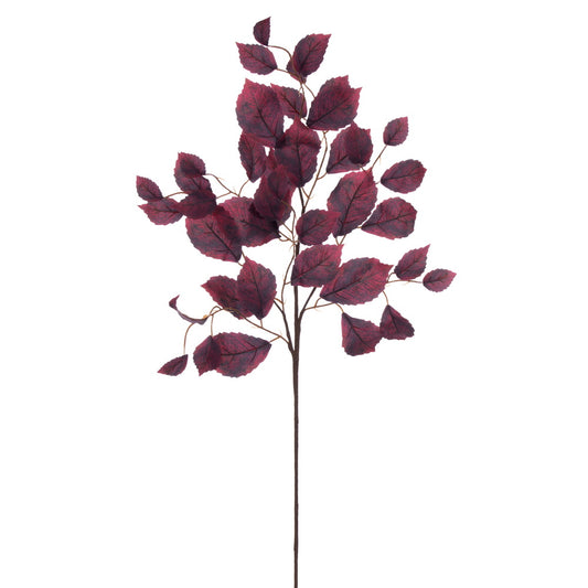 Vickerman 32" Burgundy Artificial Leaf Spray 3 per bag.