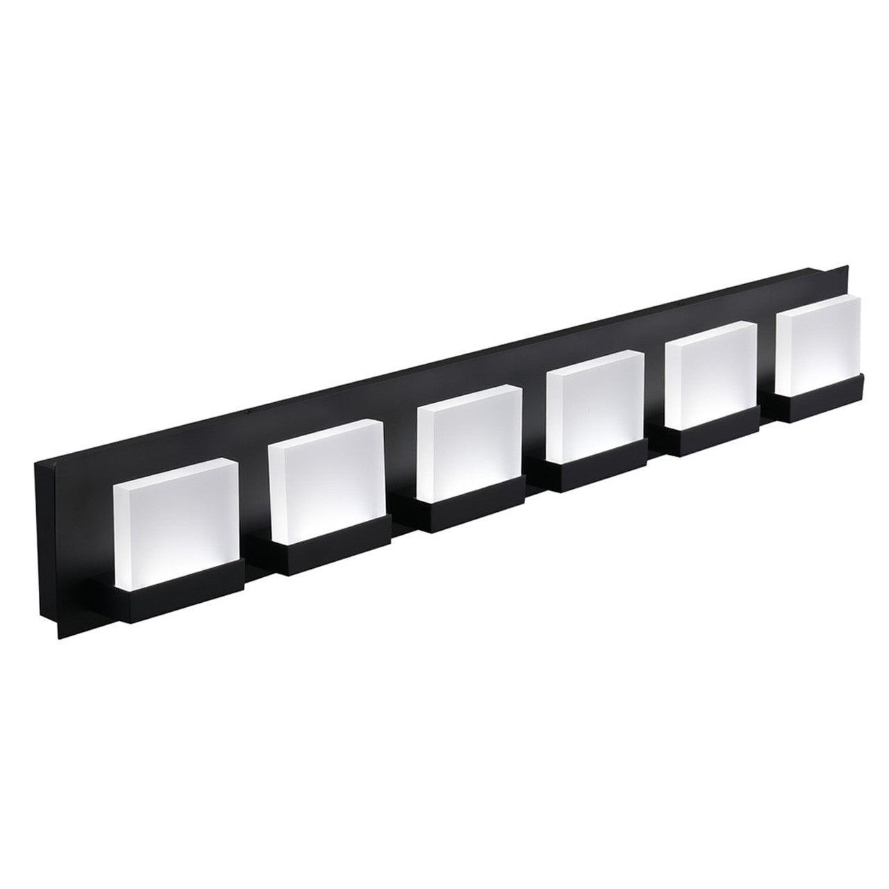 ASD Lighting LED Vanity 6-light 35W 120V Triac 3000/4000/5000K Black ETL