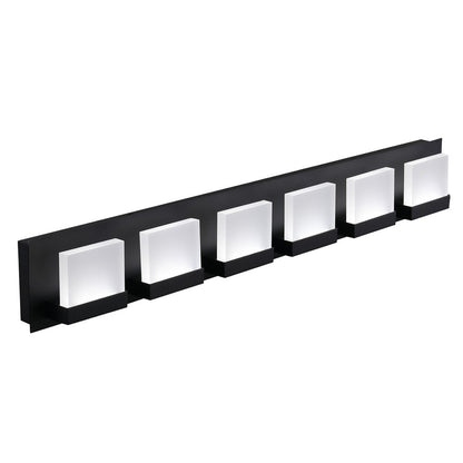 ASD Lighting LED Vanity 6-light 35W 120V Triac 3000/4000/5000K Black ETL