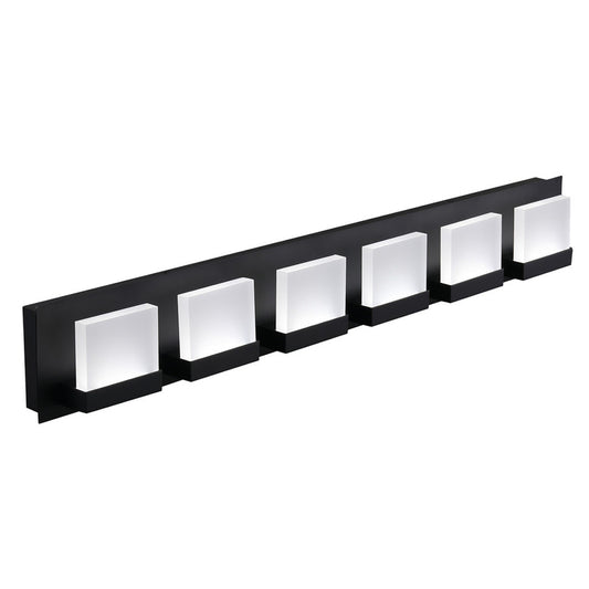 ASD Lighting LED Vanity 6-light 35W 120V Triac 3000/4000/5000K Black ETL