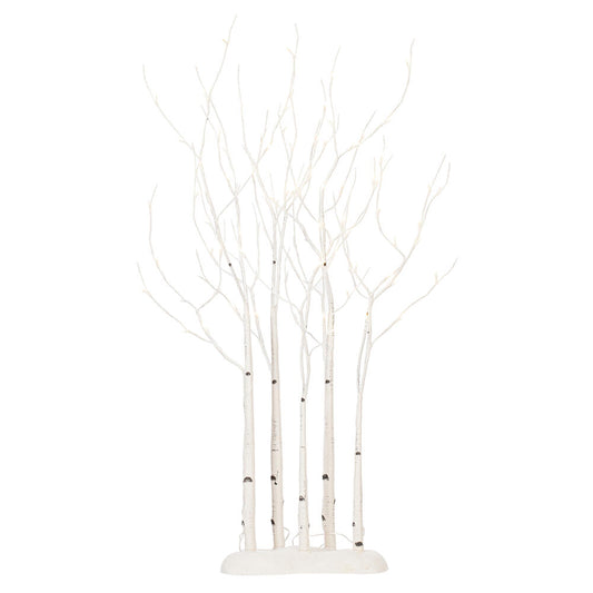 Vickerman 4' White Birch Twig Tree Grove Warm White 3mm Wide Angle LED lights 5 Piece Set.