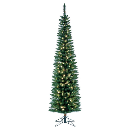 Vickerman 7.5' Durham Pole Pine Artificial Christmas Tree Warm White LED Dura-lit Lights