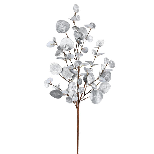 Vickerman 34" Silver Eucalyptus Artificial Christmas Spray. Includes 3 sprays per pack.